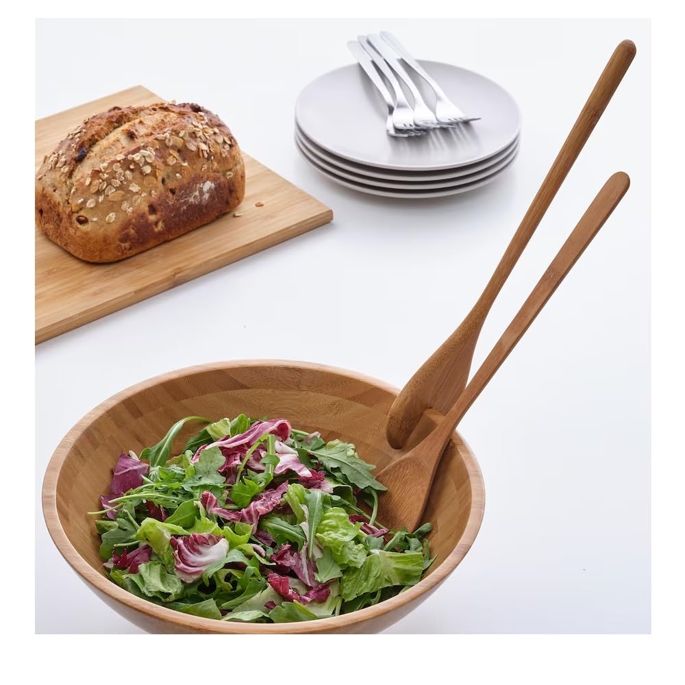 NT-STAR Bamboo Spoons for Serving Salad, Set of 2 2