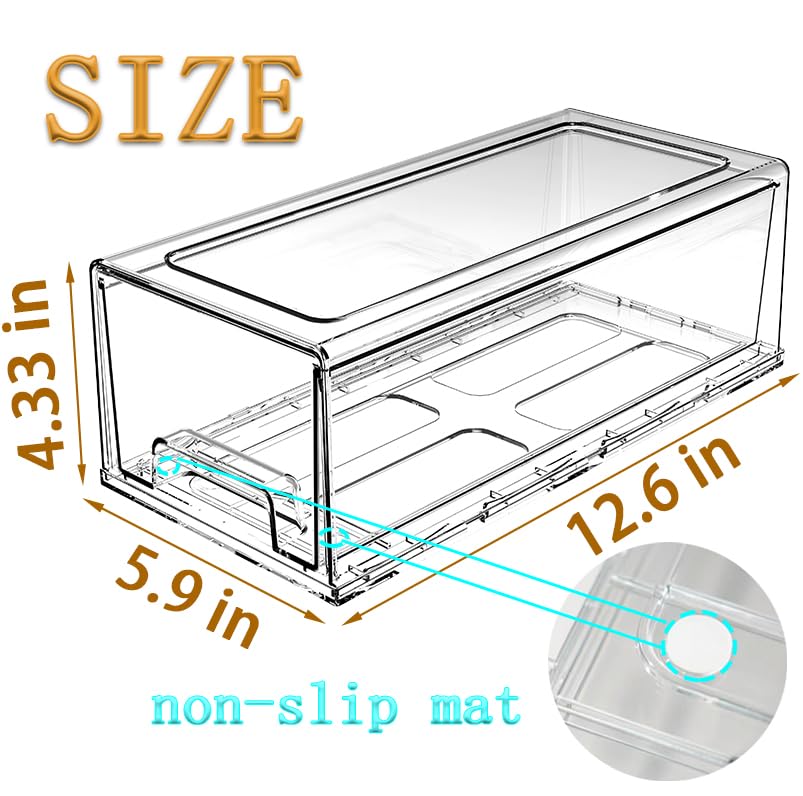 Image of clear Drawer-Type Plastic Storage Box Bins Organizer,Family First Aid Kits Medicine cabinet Box Organizer,Closet ,Shelf,Ointments, Adhesive Bandages,Cosmetics,Office Items (clear, 2M)