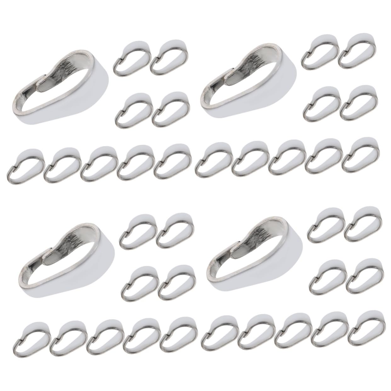 EXCEART 40piezas Conectores Para Colgantes De Joyería Clips Pinch Para Collares Diy Diseño Ligero y Resistente Fácil De Usar Accesorios Para Fabricación De Joyas