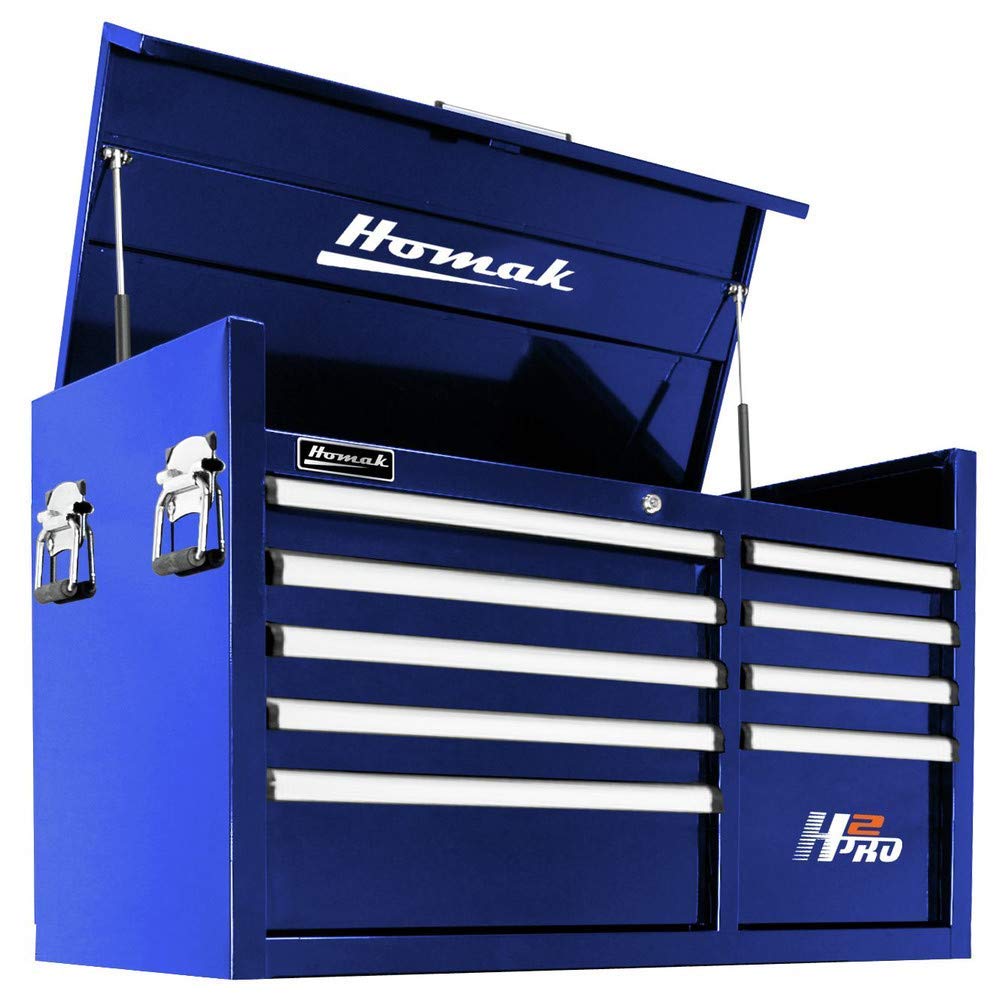 Homak H2PRO Series 41-Inch 9-Drawer Top Chest, Blue, BL02041091
