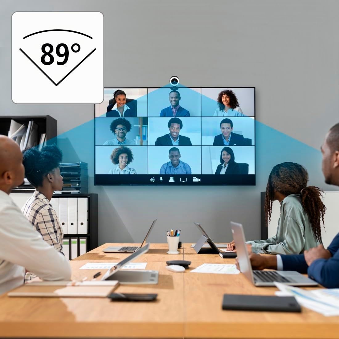 Hama C-850 Pro Webcam PC - Qualité Vidéo QHD 2K 1440p, Microphone Intégré, Cache Lentille, Filetage 1/4, Auto Focus, USB C - Convient pour Les Appels Vidéos et Le Streaming - Noir