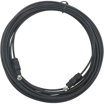 Pxyelec SPDIF Toslink Kabel,optical audio cable Black, 15M | Digital fibre optic audio, for home cinema, digital TV, other di