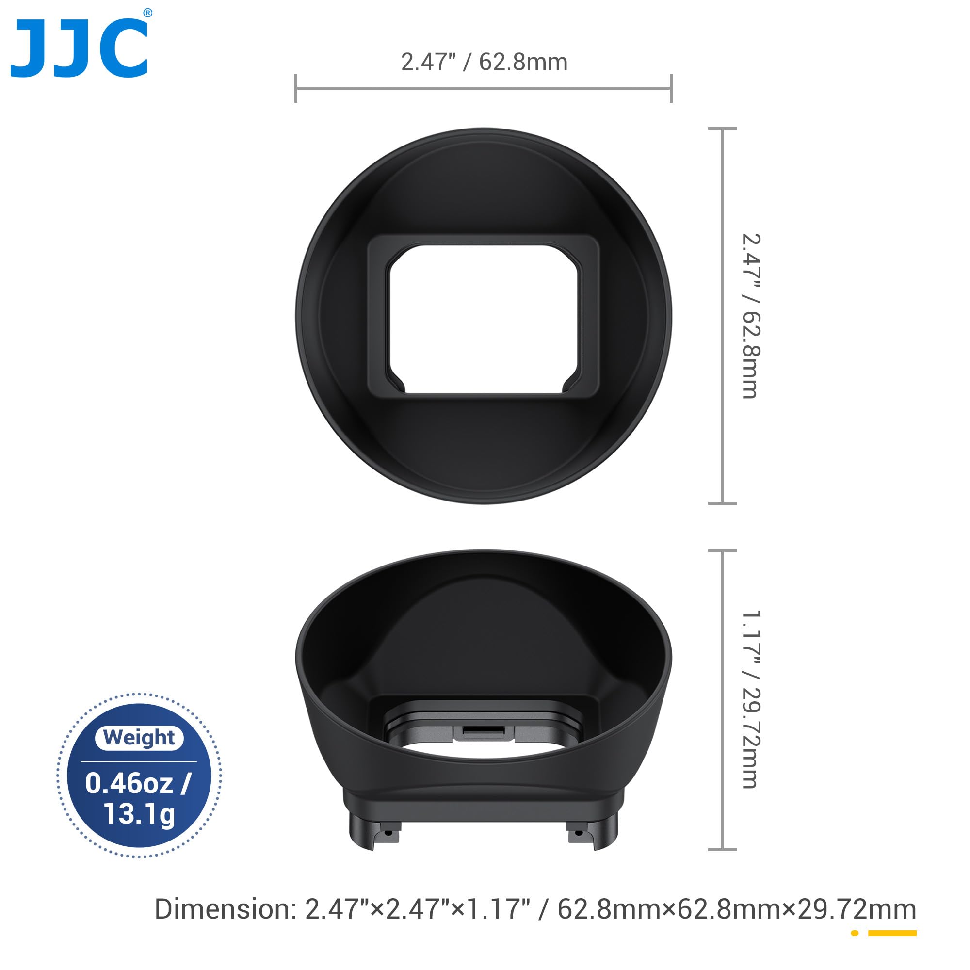 JJC Mirino oculare rotondo in morbido silicone per fotocamera Canon EOS R5 Mark II