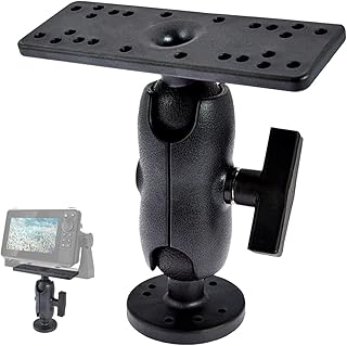Fish Finder Mount Fish Finder Bracket Fish Finder Holder Fish Finder Rack Universal 360° Adjustable Kayak Mounting Base for Boat Canoe Kayak Fishing Accessories