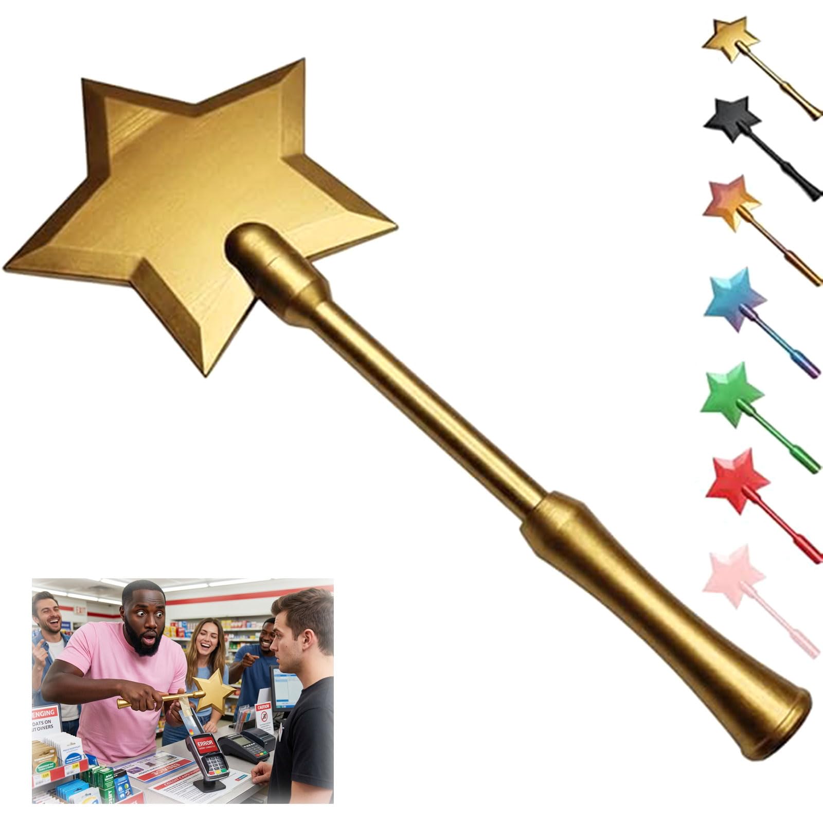 kyno 3D Printed Credit Card Wand, 2026 Magic Wand Card Holder, Tap to Pay Wand for Raves Parties Pranks and Contactless Payment (Gold)
