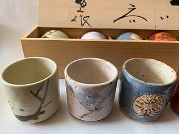 Amazon.co.jp: 保管品 40年代志野焼富山窯美濃焼お猪口おちょこぐい呑
