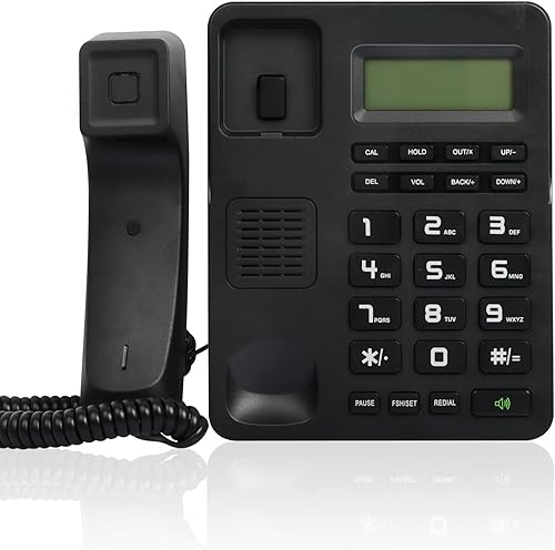 Miniatura 5 de Teléfono de botón grande con volumen fuerte, soporte de teléfono fijo con volumen ajustable y marcaciones de velocidad de un toque, teléfono con