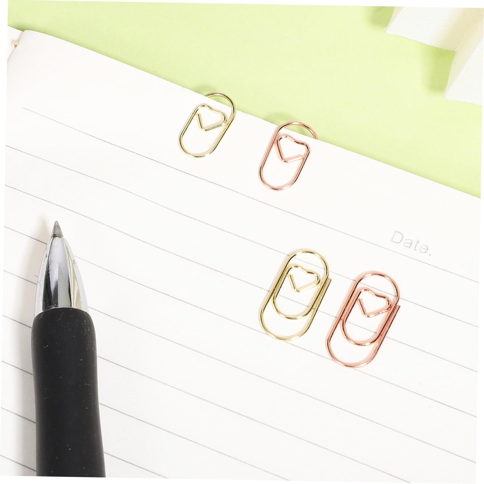 STOBOK 1200stücke Herzförmige Büroklammern Teiliges Und Roségold Dekorative Clips Für Notizen Lesezeichen Und Scrapbooking Für Büro Und Schule