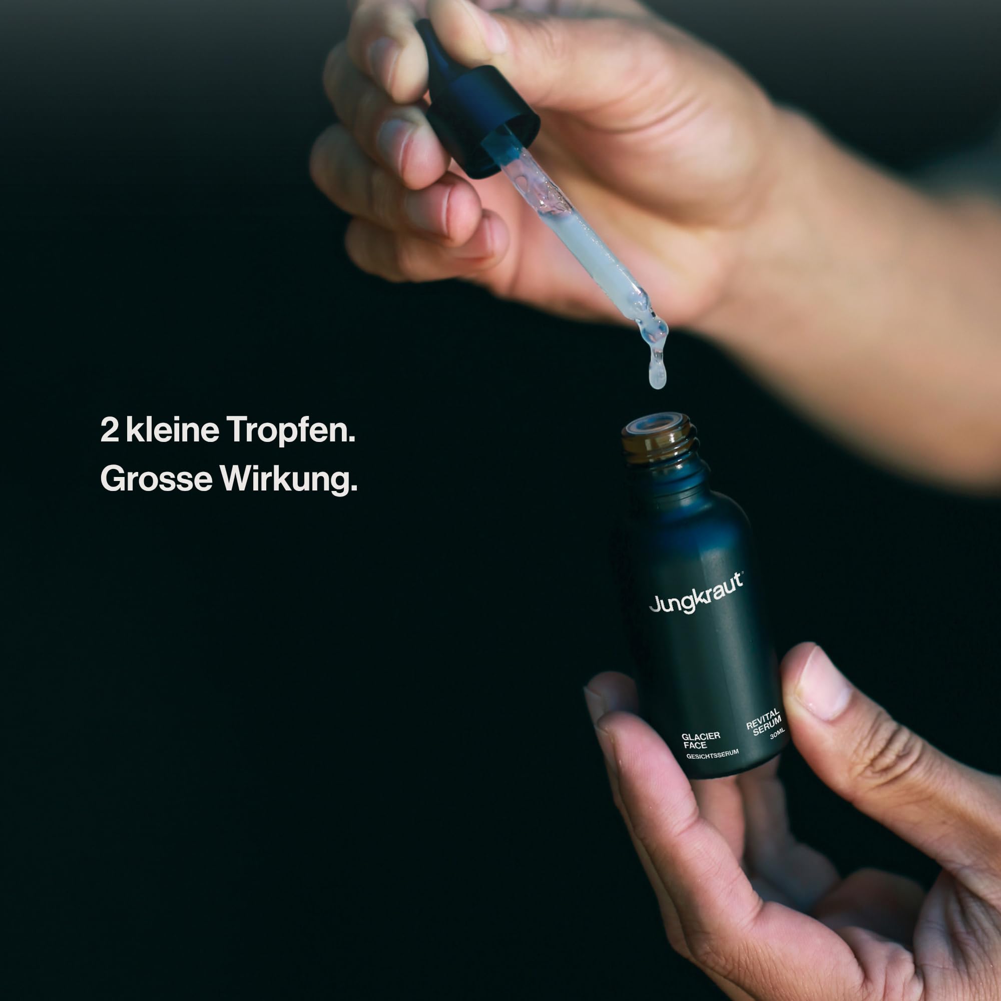 Glacier Revital serum do twarzy dla mężczyzn, 30 ml, retinol, witamina C, kwas hialuronowy, All-in-One Anti-Aging, drobne zmarszczki, pory, naturalnie wegańskie, wyprodukowane w Szwajcarii
