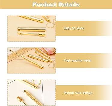 4 Pcs Mini Spoon, Portable Gold Mini Spoon with Keychain, Keychain Pendant with Hanging Hole, Pendants Necklace Vials for Filling Salts, Herbs, Sand