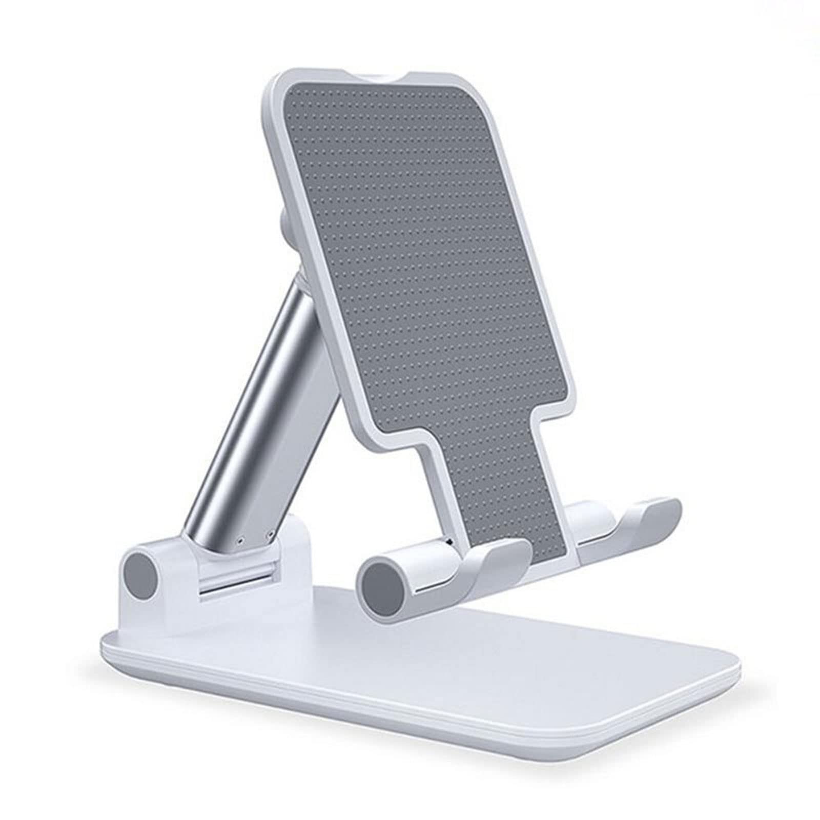 XIANGFAZJ Soporte Portatil Tablet Mart Mart Phone Stand Desk Funcion Plegable Multi -Función Soporte de teléfono Desktop Universal Ajustable Soporte de Soporte móvil Perezoso (Color : White)