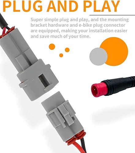 Miniatura 5 de E-Bike LED Headlight for Rad Power Bikes Mini Rover Expand Runner, High Output E-Bike LED Lights Head Light with Mounting Bracket and E-Bike Plug,