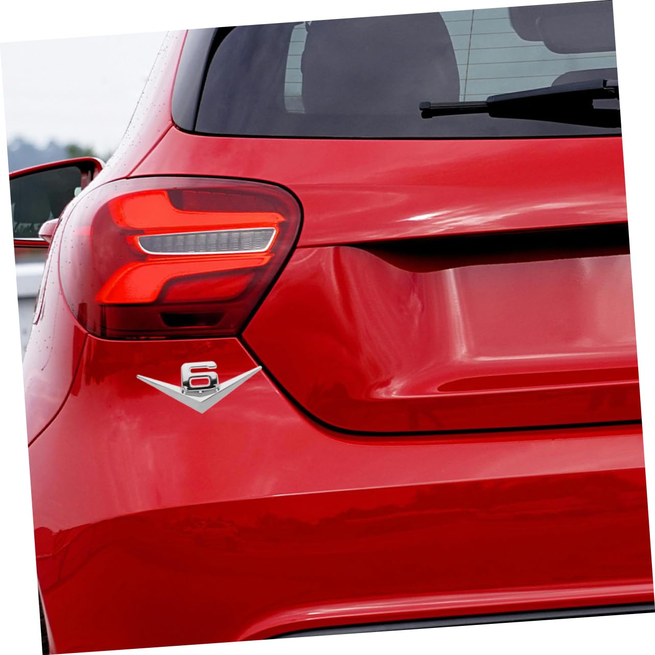 Autocollants Voiture Cornes Démon Rouge - Déco Style, Facile à Coller, Protection Pare-chocs, 2 Pièces - 2