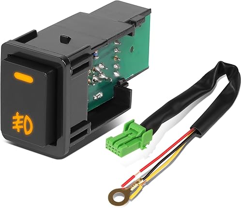 Auto Dynasty Interruptor de luz antiniebla para montaje en tablero delantero con arnés de cableado compatible con Nissan Sentra Pathfinder Rogue