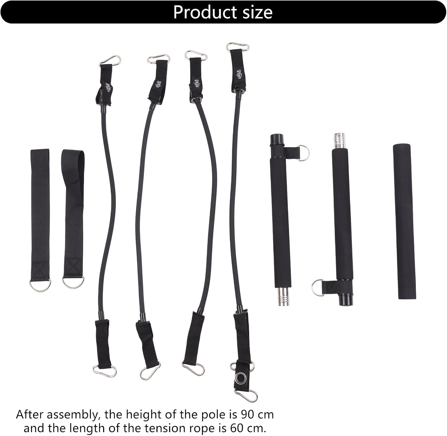 Pilates Rod Kits with Resistance Band Portable Home Gyms Resistance Rods for Women Full Body Workouts Enduring Multifunctional Rod for Women & Men