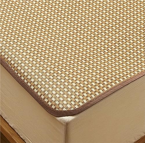 Tappetino refrigerante portatile 1 x 1 m, pieghevole, antiscivolo, in rattan di bambù, essenziale per l'estate, per rilassarsi e stare all'aperto, ideale per animali domestici e persone