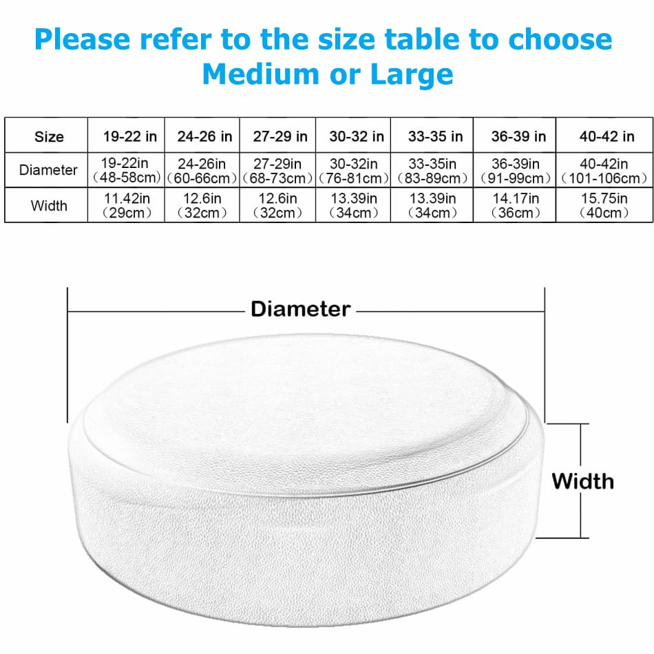 Reifentaschen 2/4 Packungen verstellbare 19"-36" Silberne Radreifenabdeckungen for Limousine, Wohnmobil, Wohnmobil, Van, Rad, Oxford, wasserdichter Sonnenschutz (Color : 4 Packs Large)