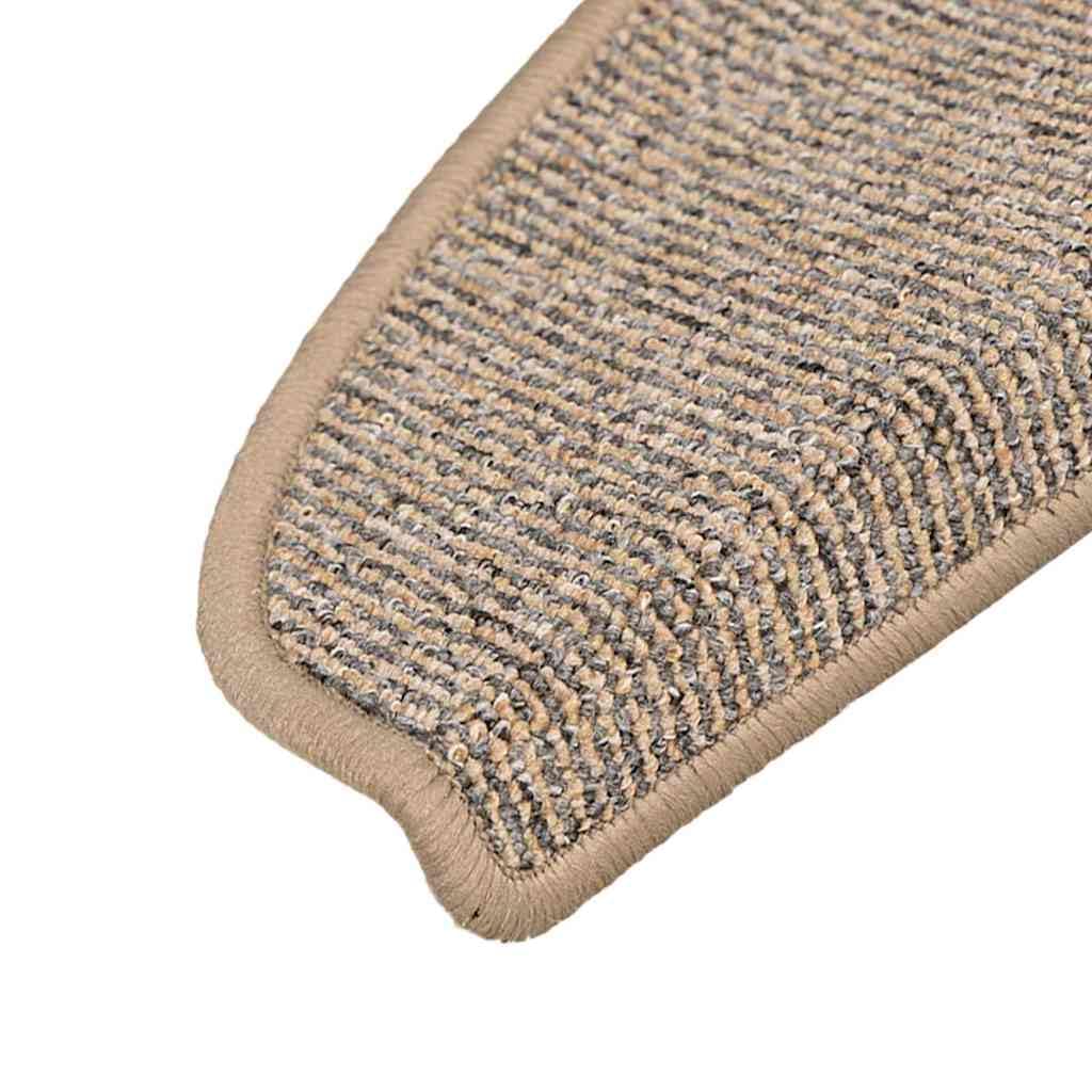 Maty schodowe 15 sztuk 65 x 21 x 4 cm Brązowe półokrągłe PP