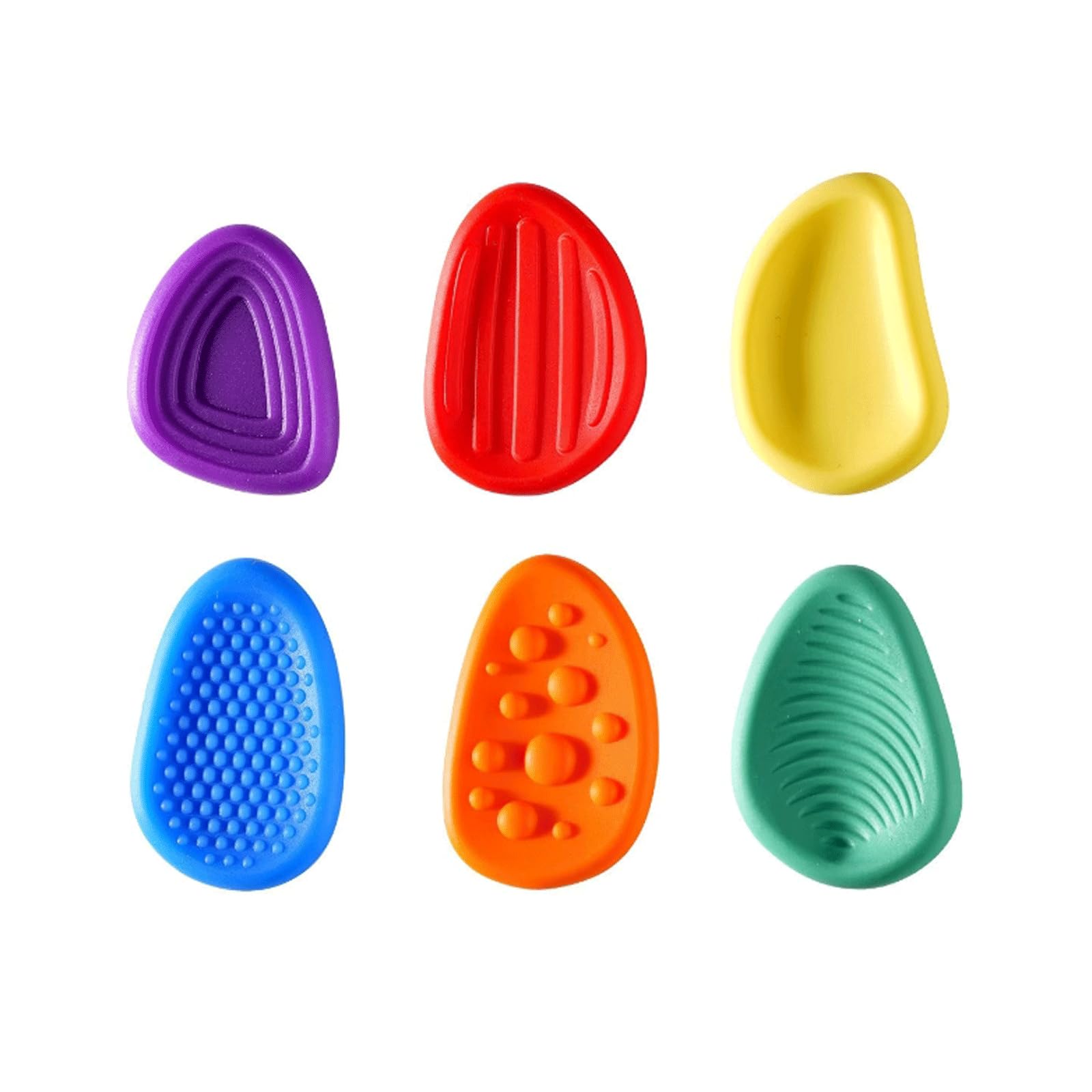 【Bookwarm】感覚刺激グッズ ストレス解消グッズ 自閉症 おもちゃ 子供用感覚石 スクイーズ ボール 6個セット 不安解消 触覚刺激 面白い 子供 大人 仕事/勉強/自閉症 感覚石 ストレス解消に最適 感覚おもちゃ ストレス解消 グッズ 知育玩具 誕生日 プレゼント (5色)