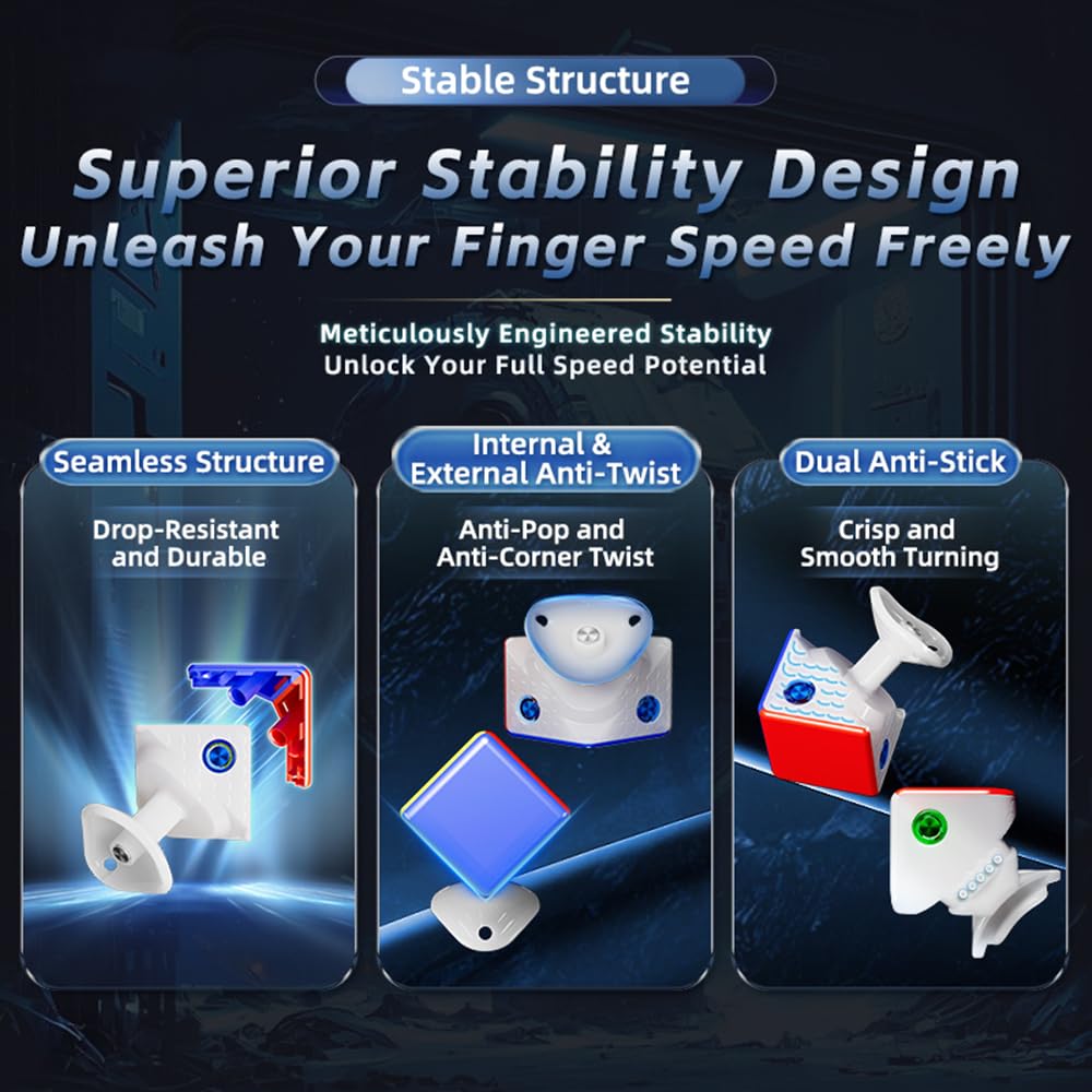 XMDCuber Moyu Weilong WR M V11 Magnetic Speed Cube 3x3, for Competition Weilong WRM Magic Cube 3x3x3 Stickerless 2025 Version