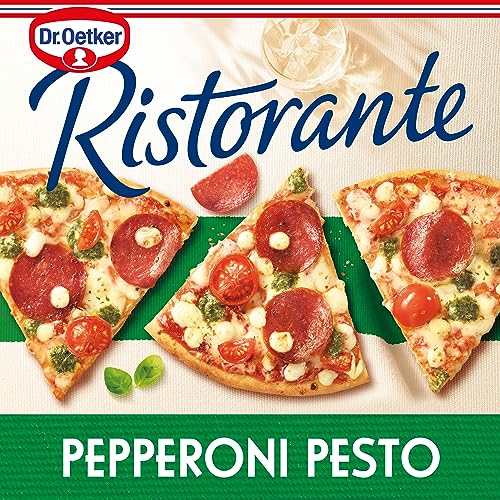 Dr. Oetker Ristorante Pepperoni, Mozzarella Cheese & Pesto Pizza, 360g (Frozen) - Packaging May Vary