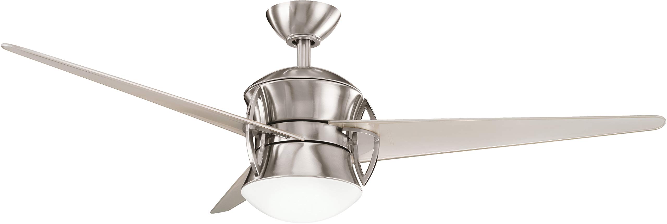 Kichler 300125BSS Cadence 54-Inch Ceiling Fan with Clear Champagne Blades and Brushed Stainless Steel Finish