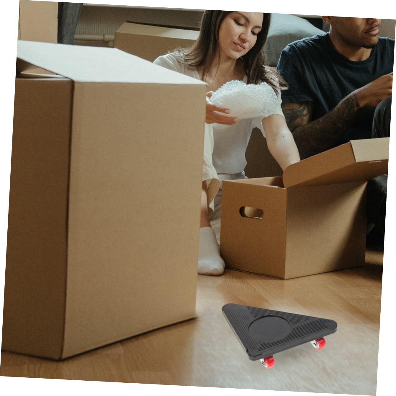 MAGICLULU Set Carrello per Traslochi Mobili Pesanti Ruote Triangolari, Utensile Solleva Mobili in Metallo per Spostamento Elettrodomestici e Riorganizzazione Casa Ufficio, Kit 5 Pezzi