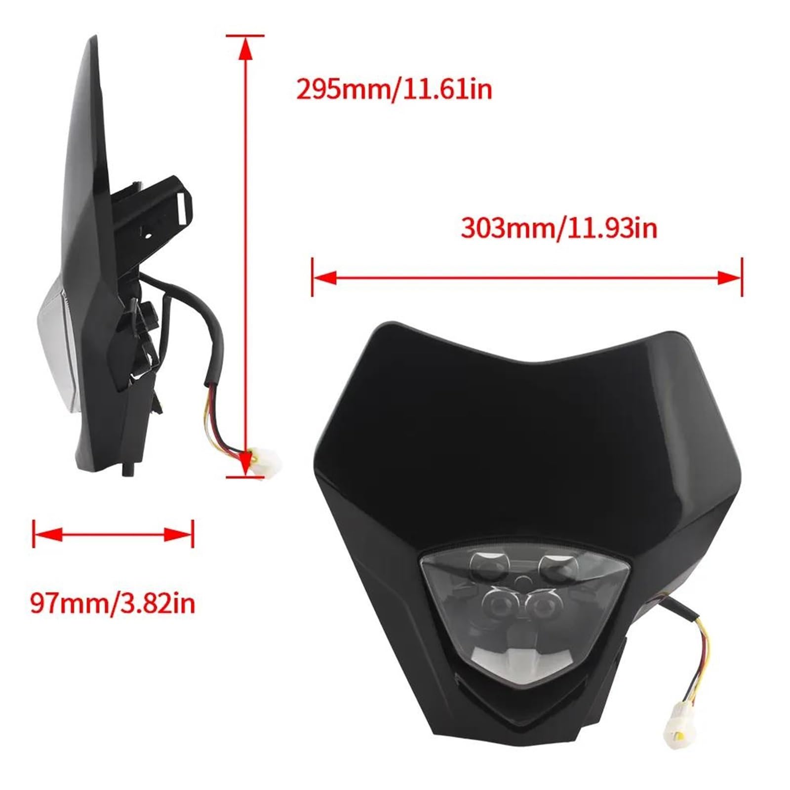 Generic Phare LED Moto Pour GASGAS EC 250 250F 300 350 2021 2022 2023 LED Phare De Moto Motocross Double Sport Dirt Bike LUMIÈRE LED Phare, GRVJEBXEW WYL10 21 20