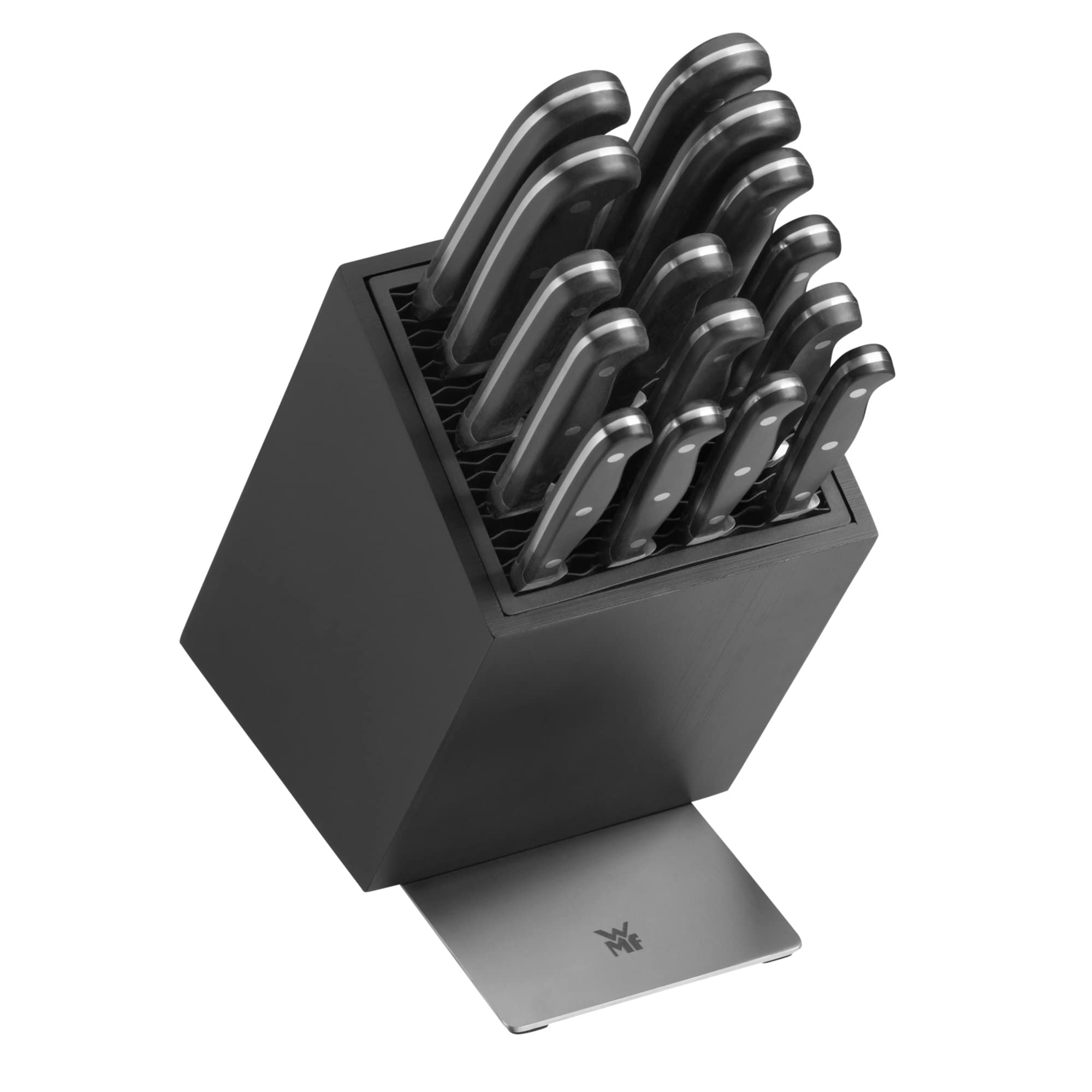 WMF Flextec Cromargan - Bloque para cuchillos (vacío, sin cuchillo, acero inoxidable), color negro