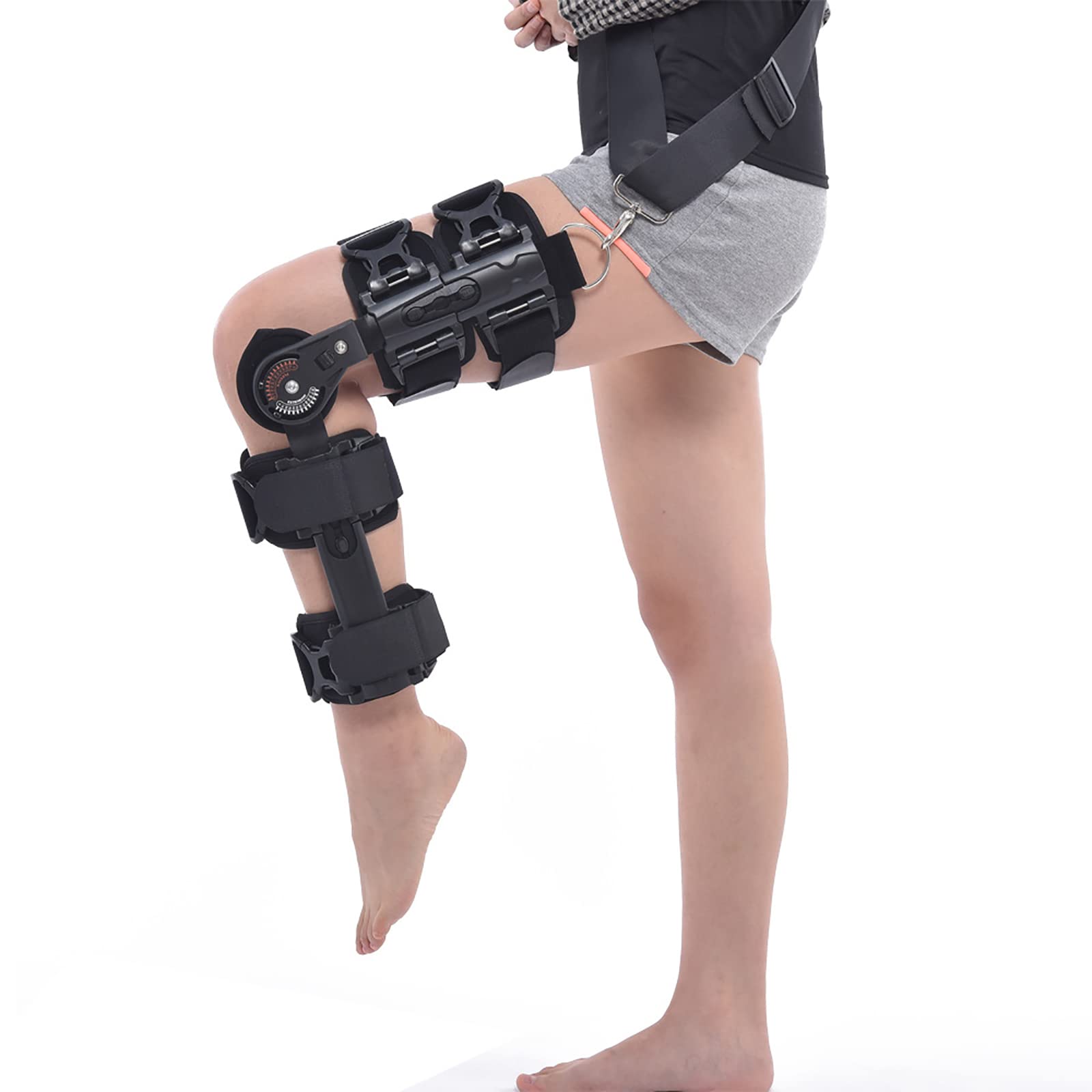NGDFGR Hinged Knee Orthosis Brace Adjustable Breathable Comfort Knee Support Leg For Knee Injury Recovery Rehabilitation Of Arthritis Or Fracture