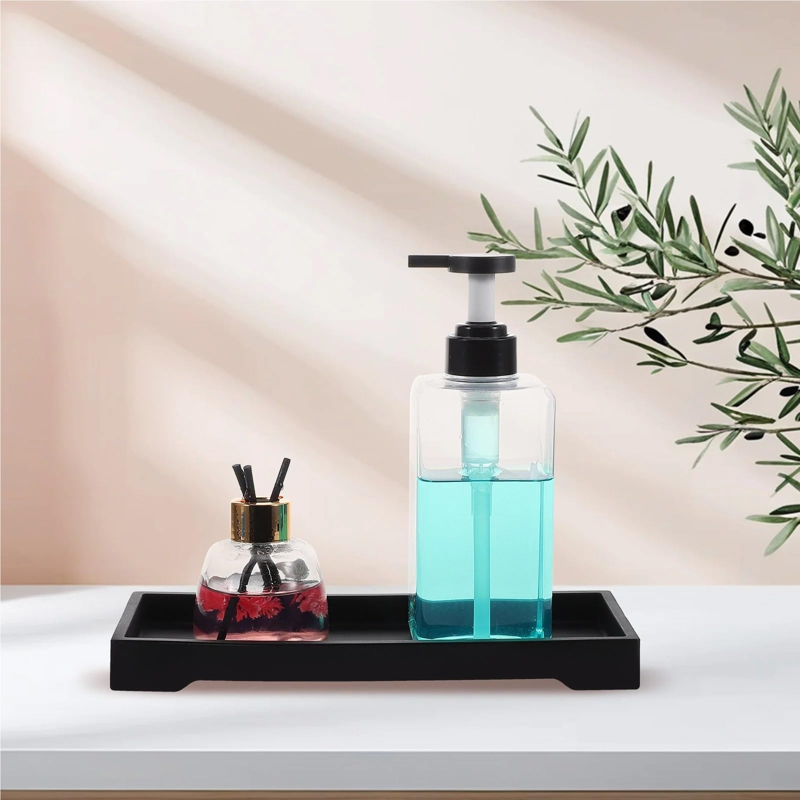 Bandeja de baño de 5 piezas, bandeja de almacenamiento de baño, suministros de ducha, organizador para cosméticos, perfumes