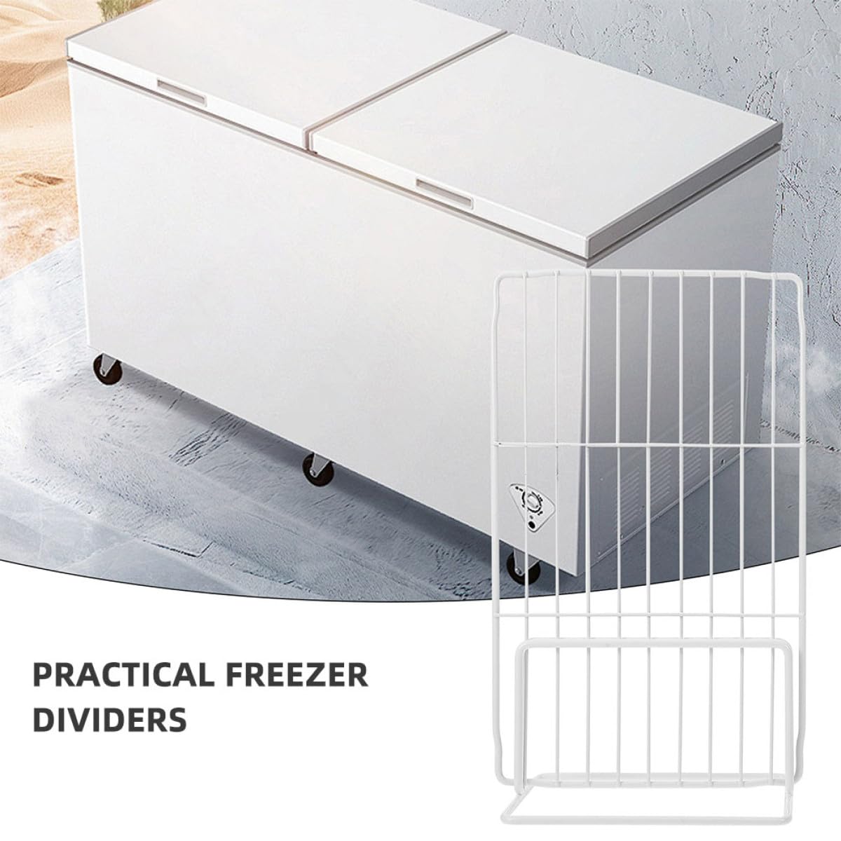 CRAFTHROU Divisor de Estantes Metálico Ajustable para Congelador, 32-34 CM de Ancho X 36 CM de Alto, Separador Desmontable para Uso en Neveras y Refrigeradores Domésticos