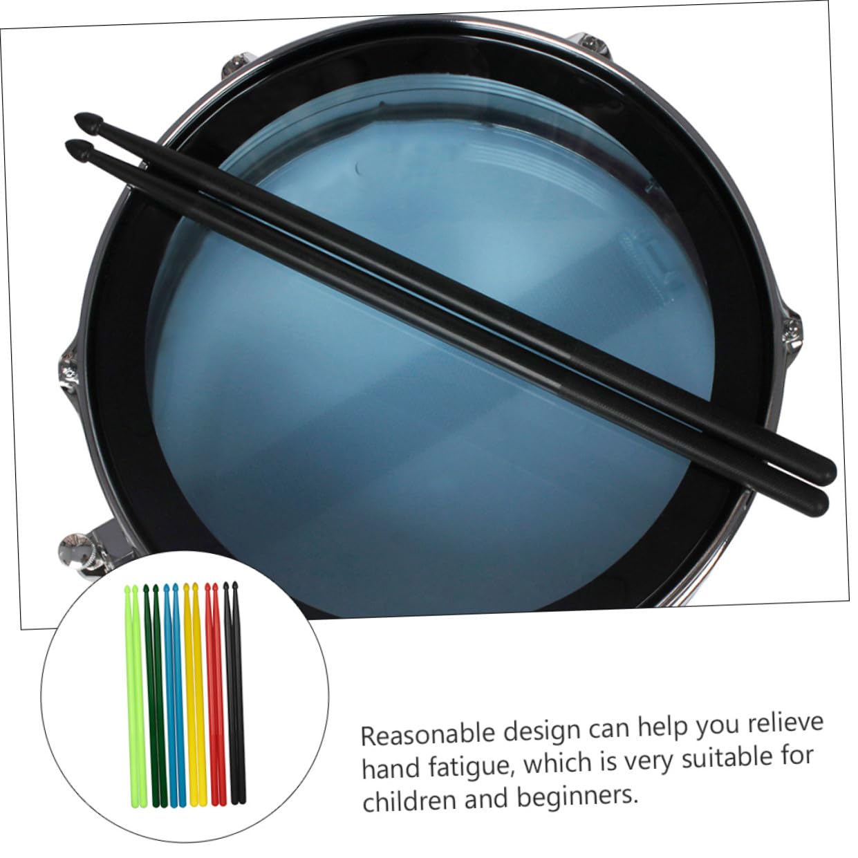 5 Paar Nylon Drumsticks 5a Schlagzeugstöcke mit Gutem Gewichtssinn und Ermüdungsentlastung Einfaches Design für Band und Café Auftritte Zufällige Farbe