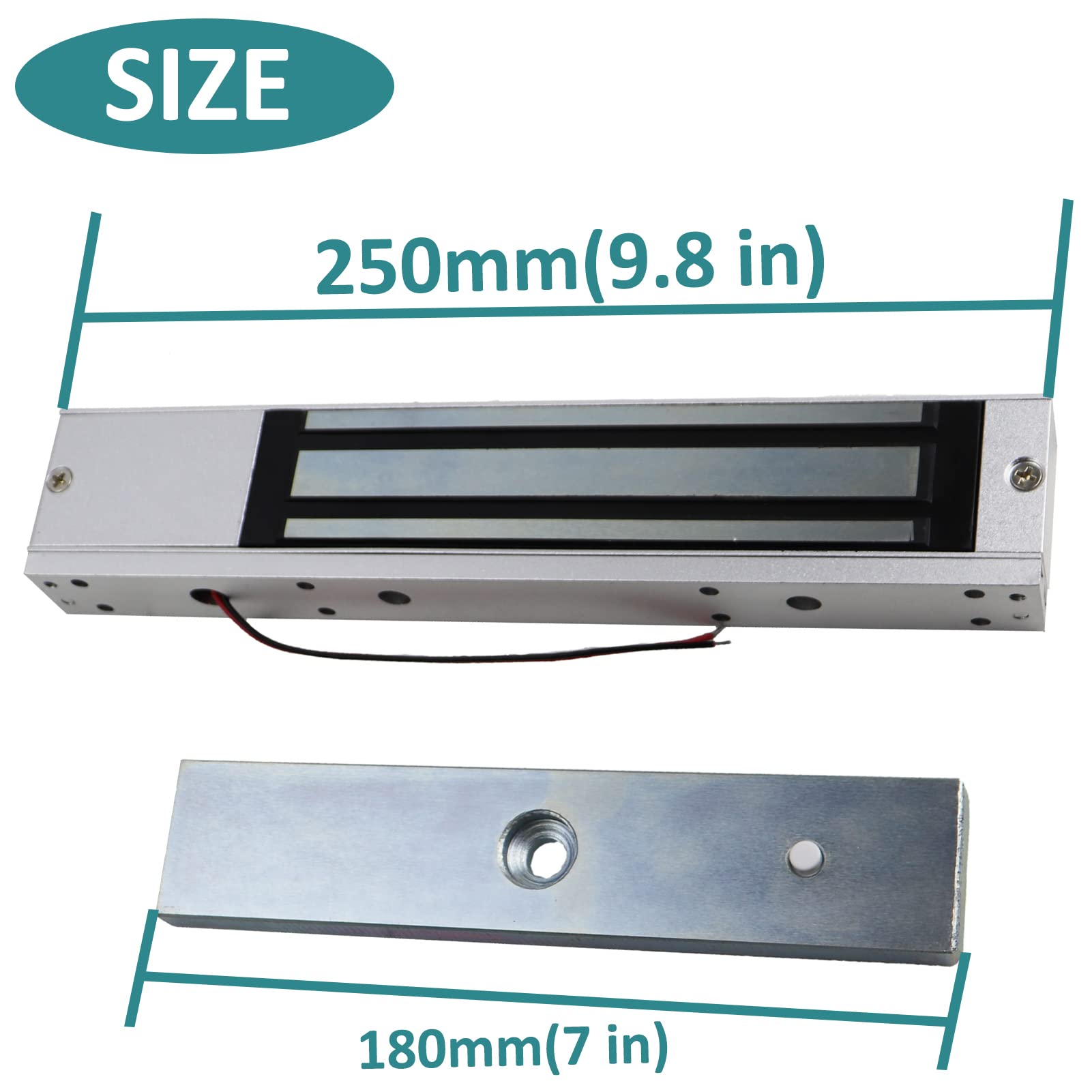 Access Control Outswinging 600lb Electromagnetic Door Lock Kit System,with Two Remote Control,Built-in Alert Tone (Not Adsorbed Correctly)