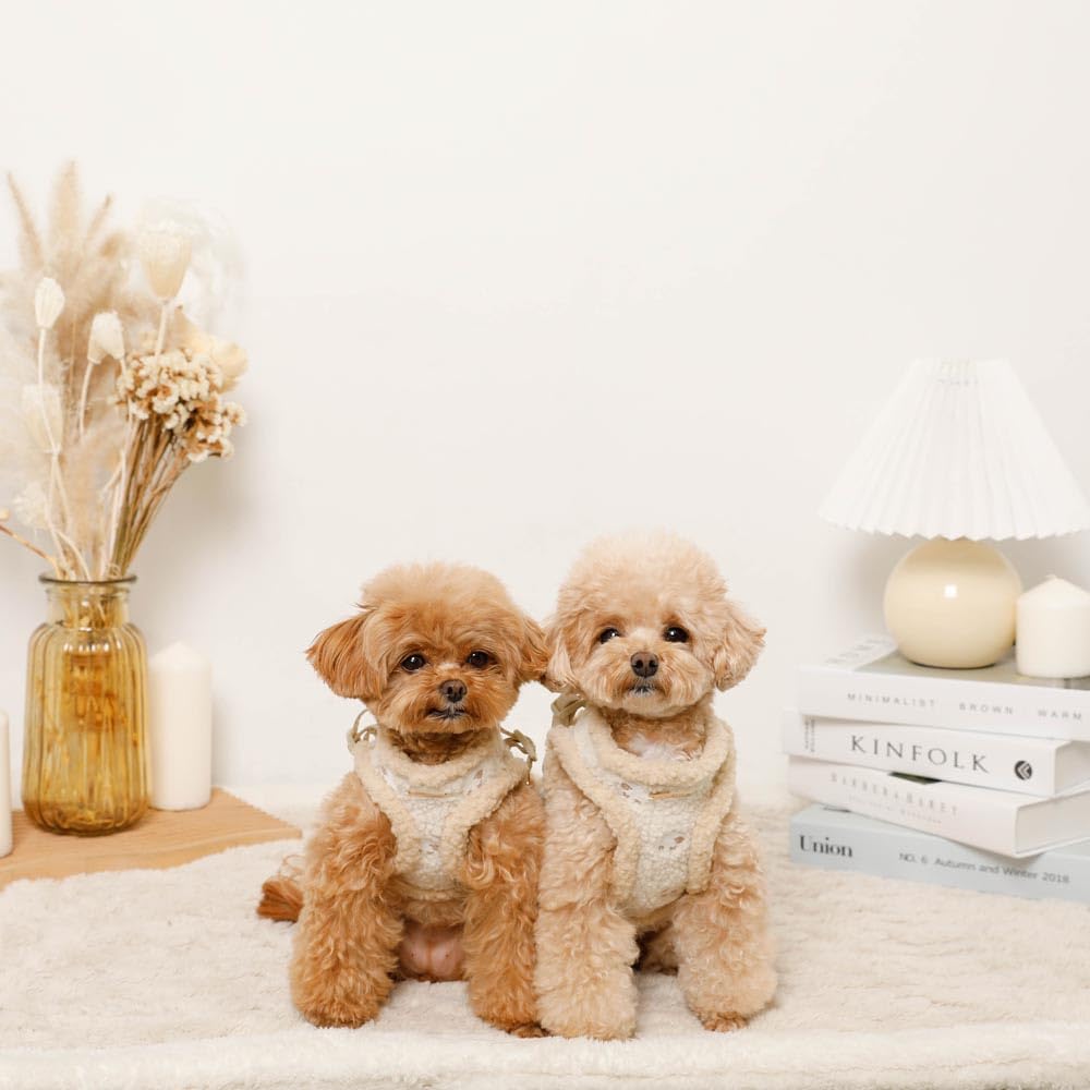 【新品未使用】moncheri ひつじさん柄ハーネス＋リードSET Sサイズ ひつじさん柄ハーネス＋リードSET【名入れ刺繍対応】 – moncheri