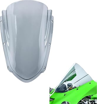 Double Bubble Windshield Deflector Fit for Ninja ZX-10R 2021-2025, Smoke