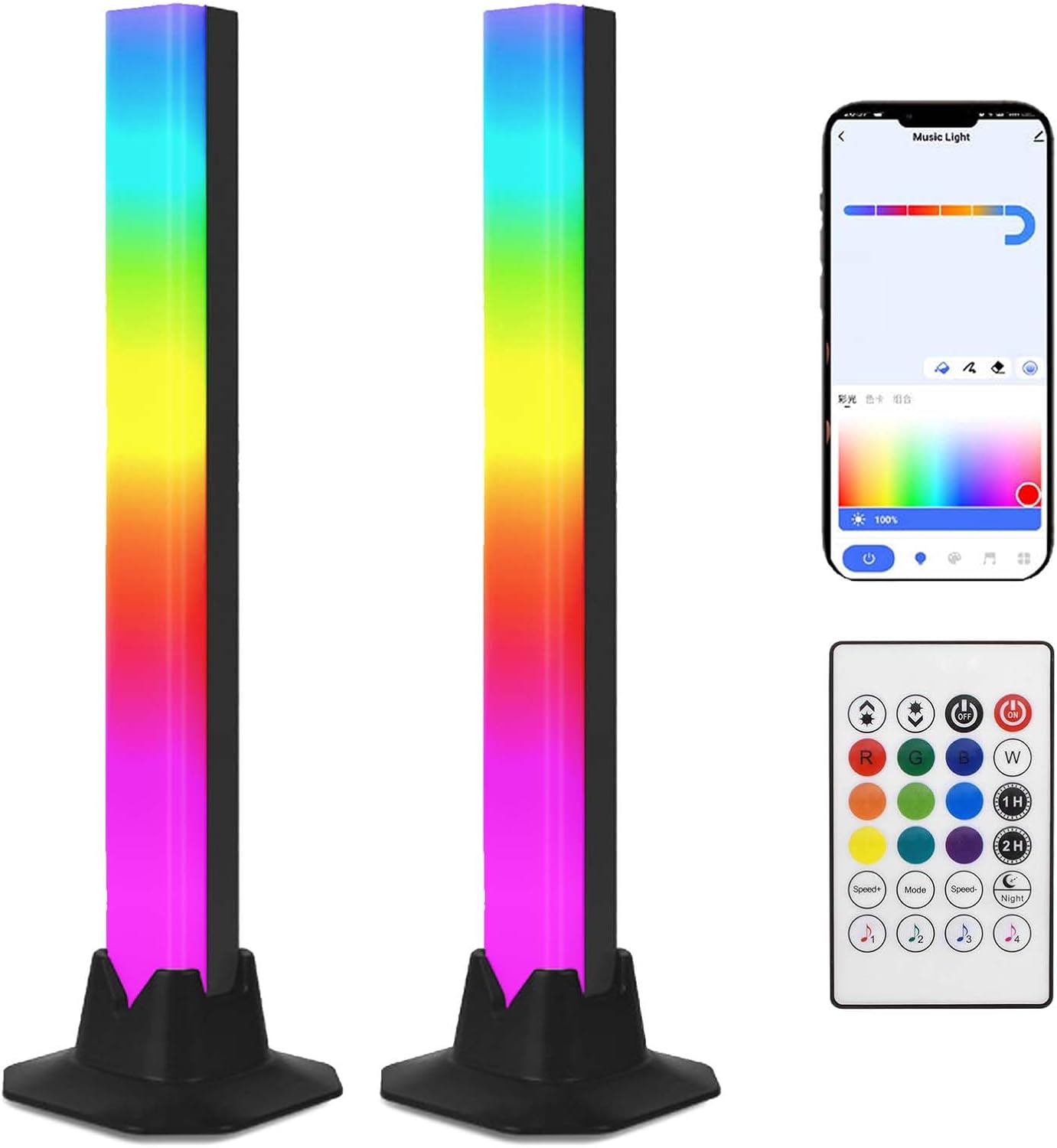 Colexy LED Light Bar, RGB Gaming Lamp, TV Lighting, Smart RGB Ambient Gaming Lamp, 30 cm Music Sync TV LED Backlight, Dimmable Light Bar for Gaming, Decoration, PC, TV, Room Decoration