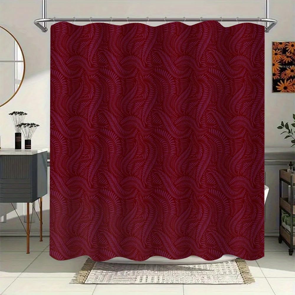 Rideau de douche floral bordeaux pour transformer votre réveil en douceur