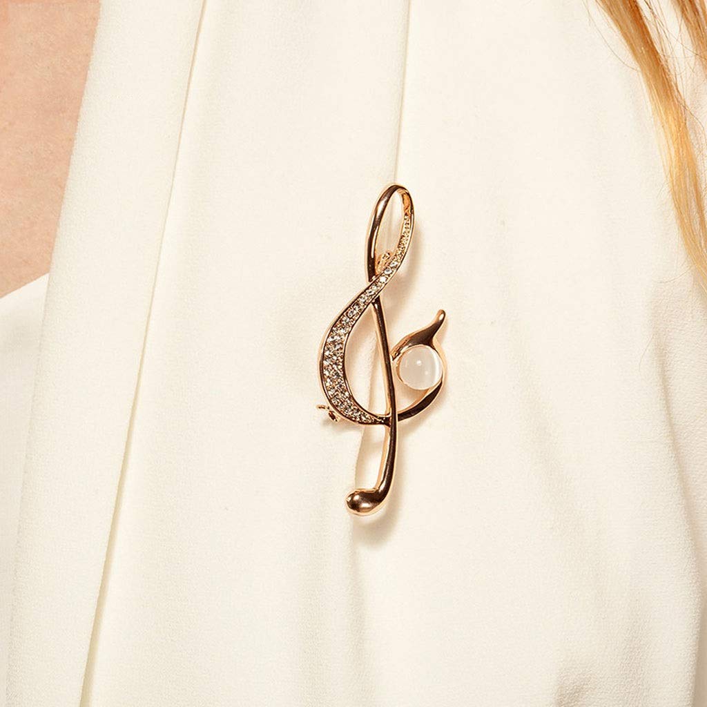WXKAGF Spilla da Donna Spilla Nota Musicale Spilla Marea personalità di Fascia Alta Temperamento Corpetto Accessori retrò Spilla Maglione Femminile Decorazione di Gioielli Spilla squisita