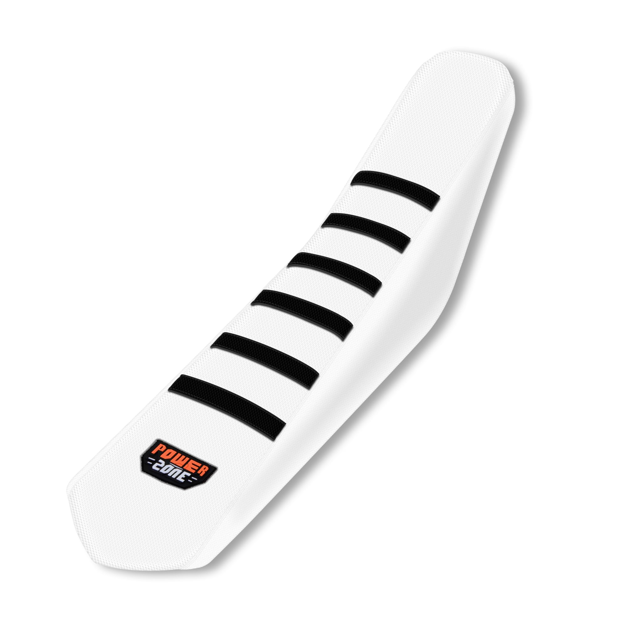 Universal White Dirt Bike Seat Cover, 6 Ribs Motorcycle Enduro Soft Dirt Pit Bike Seat Covers (Black)