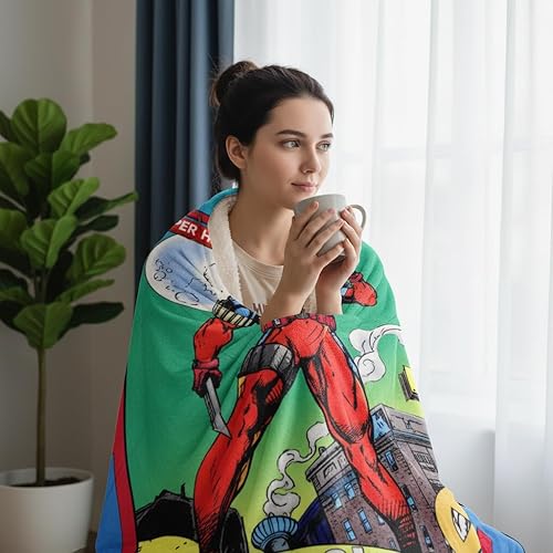Miniatura 3 de Marvel Deadpool - Manta de forro polar más suave y cómoda para adultos y niños, mide 60 x 45 pulgadas