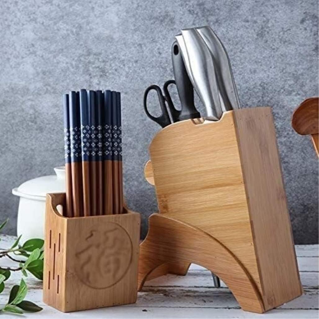 Knife Block Storage Stand Kitchen,Only Selling Cutter Holder,Wood Supplies Tool Multifunctional