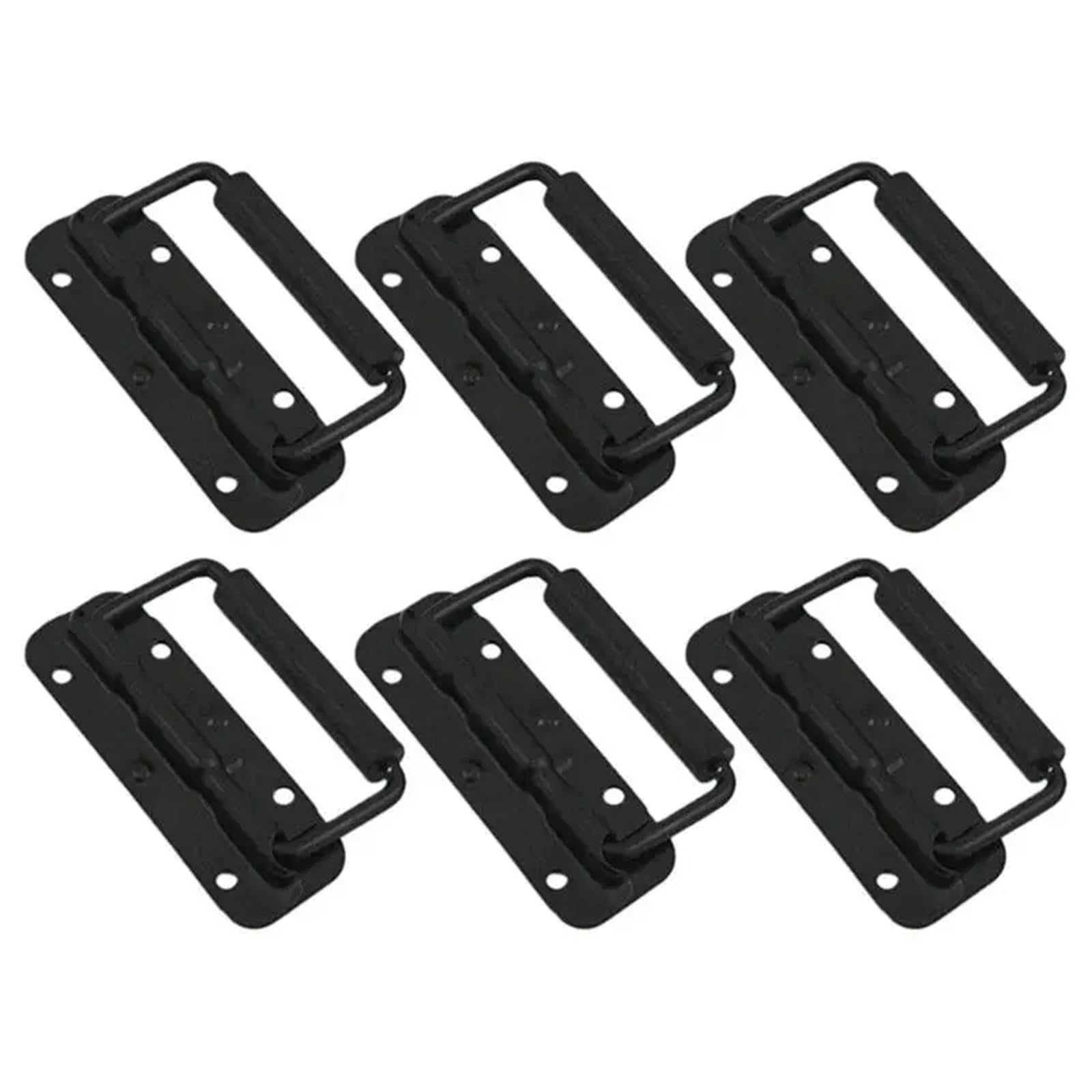 QCPLMKOJN Folding Spring Steel Handles, Spring Action Foldable Iron Door Pull Handles 6pcs Multiple Sizes 100-140mm(110mm)