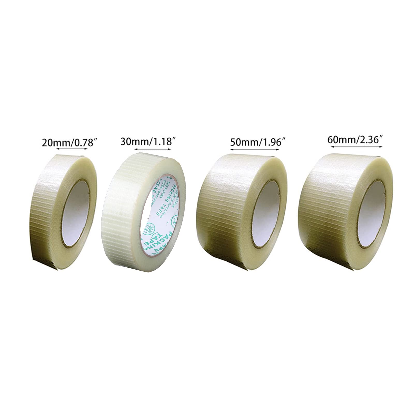 Ruban de cerclage renforcé en fibre de verre transparent bidirectionnel