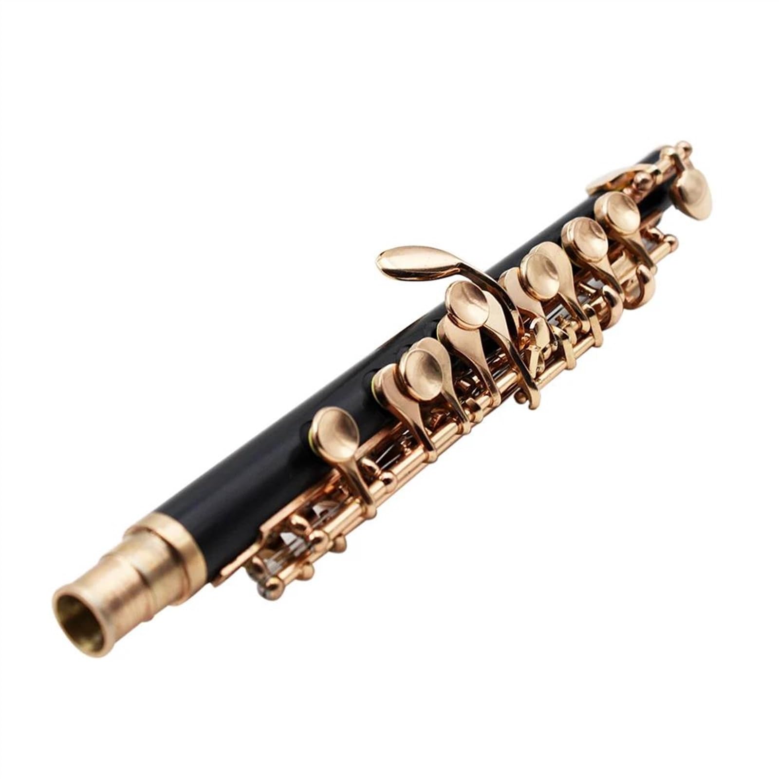 flauta de estudiante C Key Piccolo Flauta De Tamaño Medio Piccolo Profesional Baquelita Chapado En Oro Con Estuche Acolchado