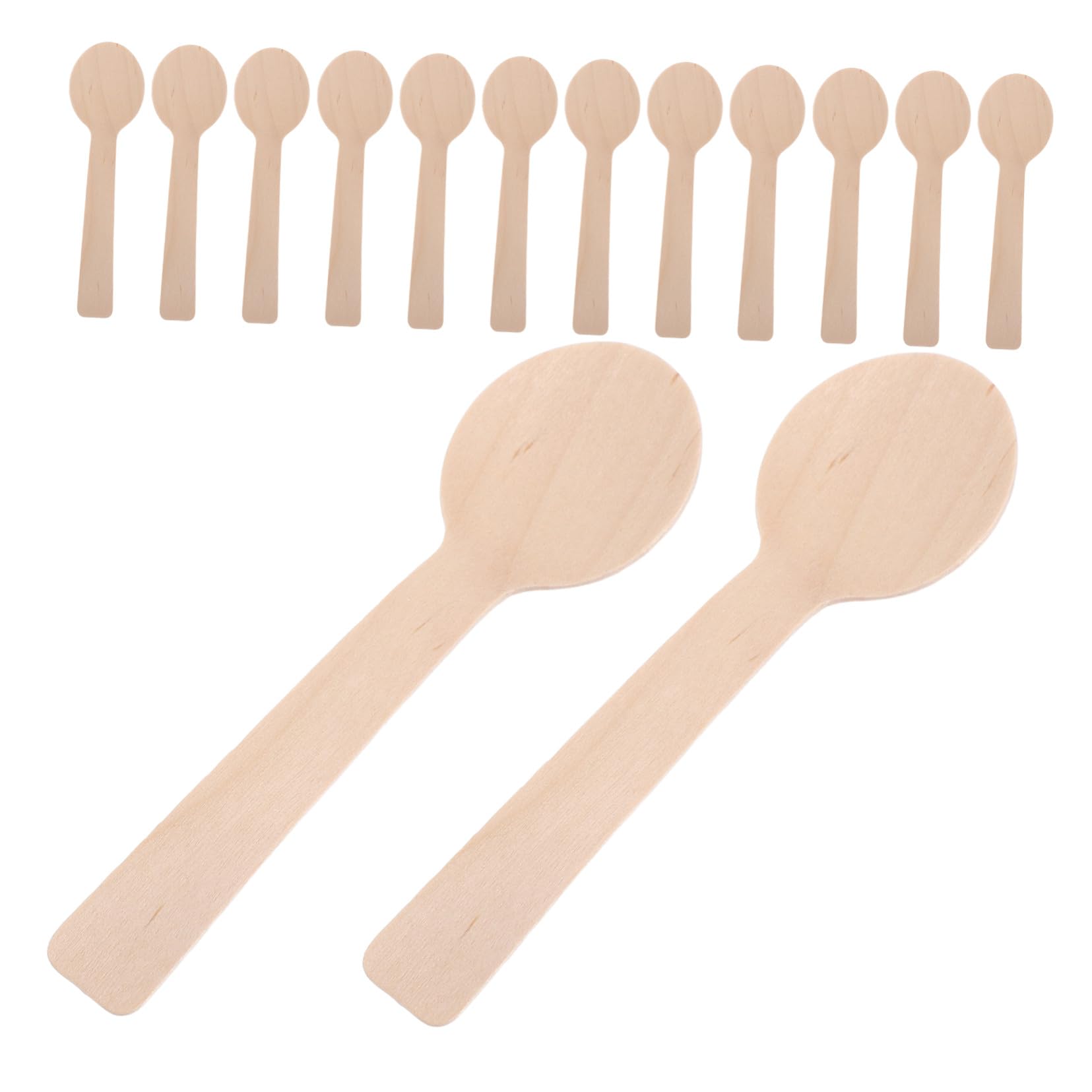 Cucharas pequeñas de madera de abedul Beavorty de 100 piezas para miel y especias