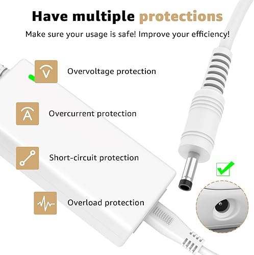 Miniatura 5 de Cable de alimentación compatible con Cricut Joy Machine modelo 2007813 JCTR101 2007992 PC2007992 GHFB23405 SS2076299 TS-A045-1800251 para Cricut Joy