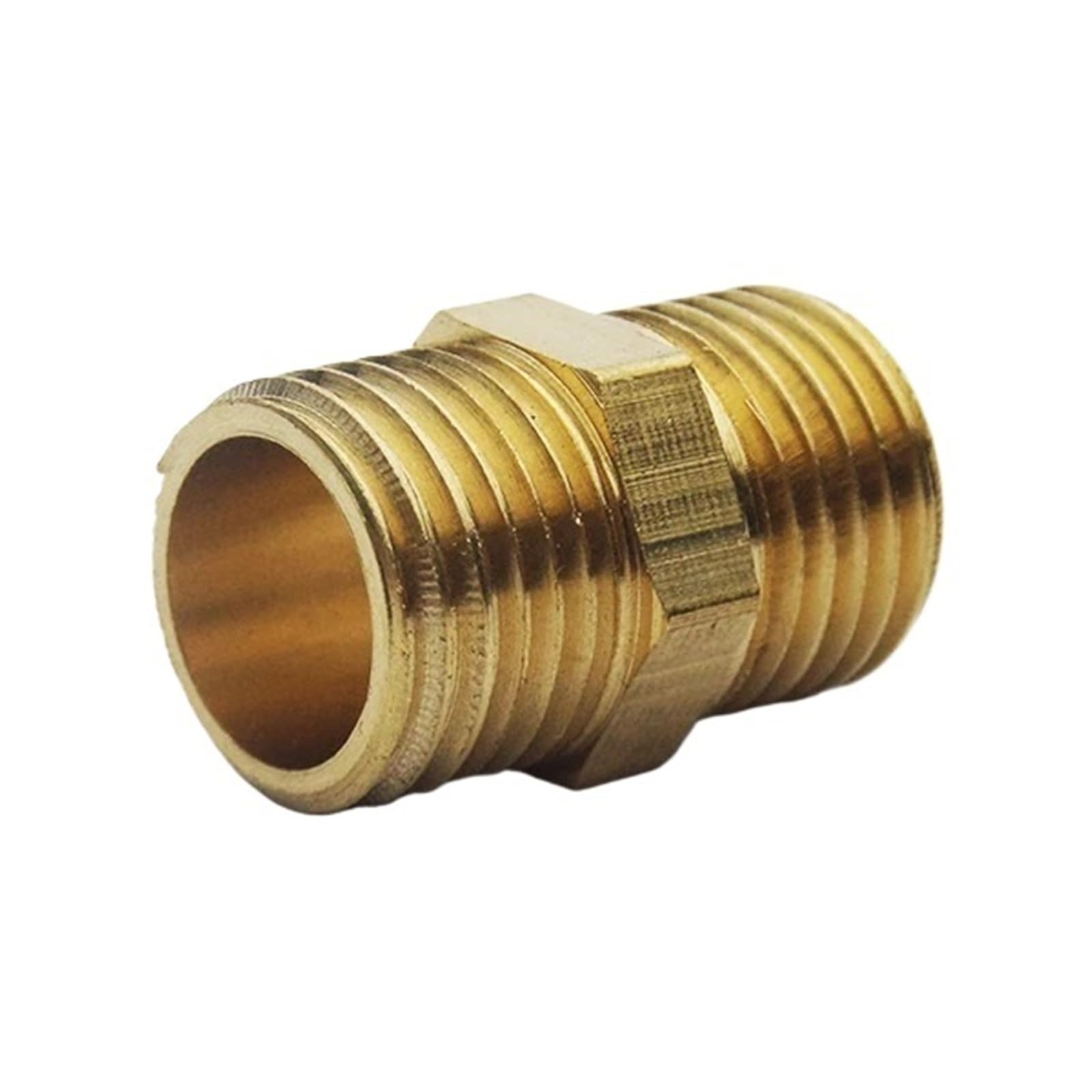 1/8", 1/4", 3/8", 1/2" Reducing Coupler Thread Pipe Joint Copper Stainless Steel Tube Connector 1Pcs(02)