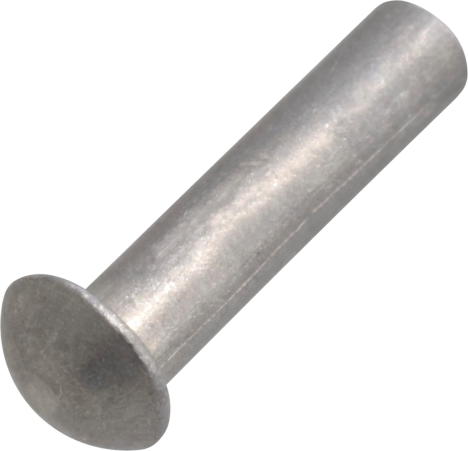 AERZETIX - C62013 – Set of 20 Aluminium Rivets Ø2 x 8 mm with Semi-Round Bulb Head – Solid Rivet/Tap – DIN 660 – Silver – Non-Removable Mounting Sheet Leather Riveting