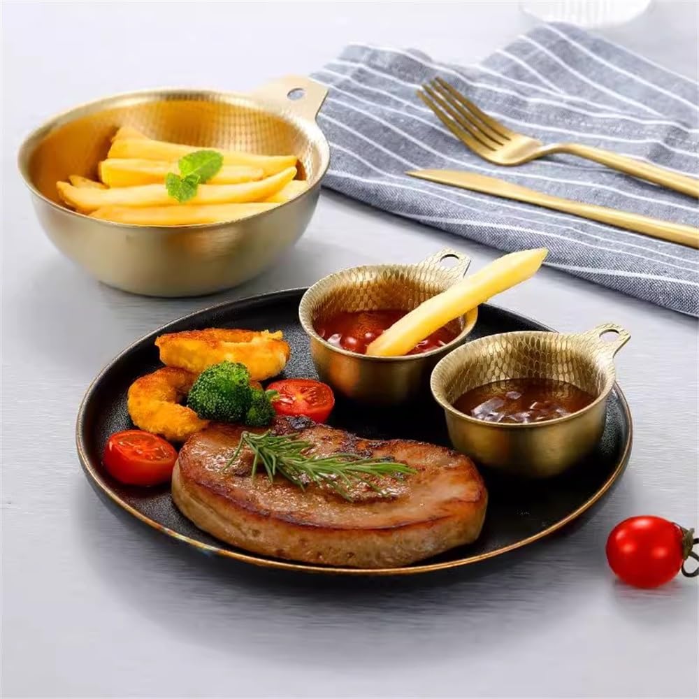 Tazze for condimenti, Tazze for Salse 2 Pezzi in Acciaio Inossidabile for Salse for Ketchup for condimenti(12 cm)